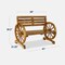 Best Choice Products 2-Person Wooden Wagon Wheel Bench for Patio, Garden, Outdoor Lounging w/ Rustic Design